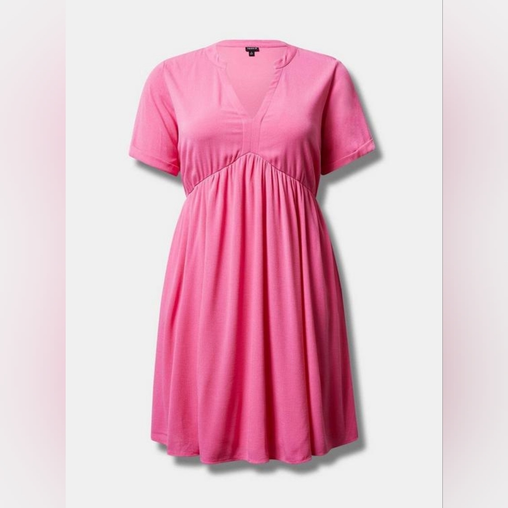 Mini Washable Gauze Hi Low Waist Tunic Dress